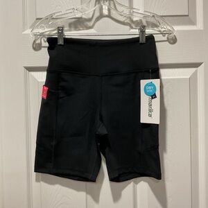 Marika Women's Black Bike Shorts with pockets high waist